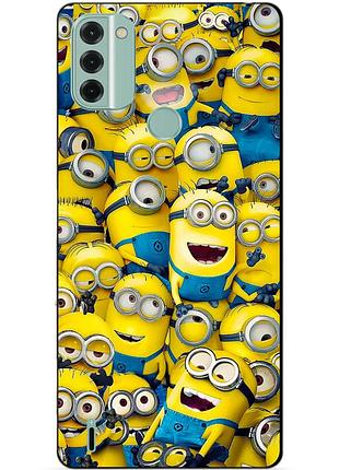Силиконовый чехол бампер для nokia c31 с рисунком миньоны minion