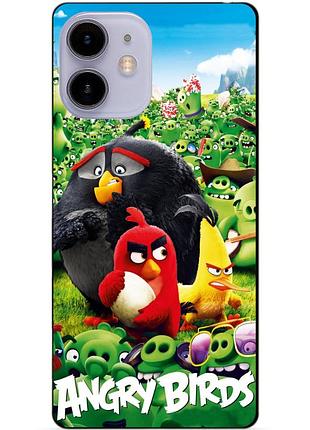 Силіконовий чохол бампер для iphone 11 з малюнком angry birds енгрі бердс