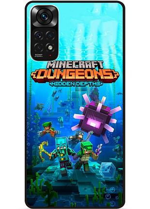 Силиконовый чехол бампер для xiaomi redmi note 11s / note 11 с рисунком майнкрафт minecraft