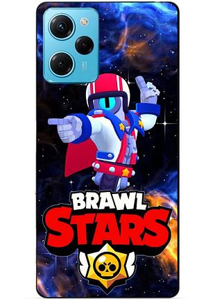 Силиконовый чехол бампер для xiaomi redmi note 12 pro speed edition с героем космический бравл стью