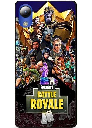 Силіконовий чохол бампер для zte blade l8 з малюнком фортнайт fortnite