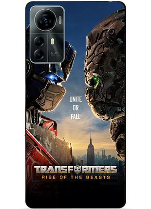 Силіконовий чохол бампер для zte blade a72s з малюнком звіробої трансформери transformers