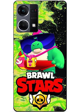 Силиконовый чехол бампер для oppo reno 7 с героем бравл базз