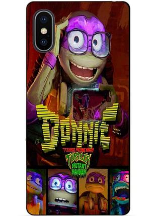 Силиконовый чехол бампер для iphone xs с рисунком донни donnie черепашки ниндзя