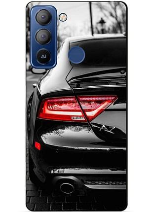 Силиконовый чехол бампер для tecno pop 5 lte с рисунком audi ауди машина авто