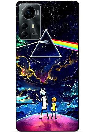 Силіконовий чохол бампер для zte blade a72s з малюнком рік і морті rick and morty