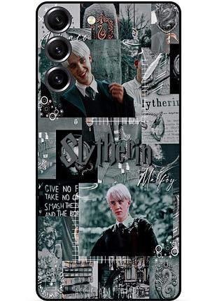 Силиконовый бампер чехол для samsung s21 fe с рисунком slytherin слизерин драко малфой гарри поттер harry