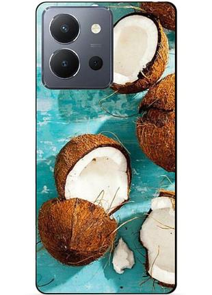 Силиконовый чехол бампер для vivo y36 с рисунком кокосы