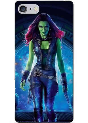Силіконовий чохол бампер для iphone 6 plus з малюнком гамора стражі галактики gamora