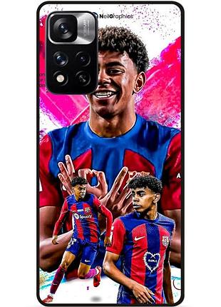 Чехол силиконовый бампер для xiaomi redmi note 11 pro plus 5g с рисунком lamine yamal ламин ямаль