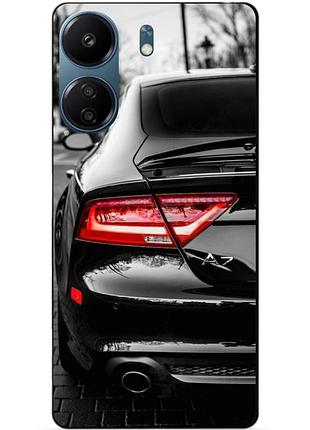 Силиконовый чехол бампер для xiaomi redmi 13c с рисунком audi ауди машина авто