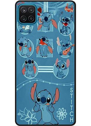 Силіконовий бампер чохол для samsung a12 з картинкою стіч stitch
