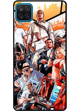 Силіконовий бампер чохол для samsung a12 з малюнком gta гта