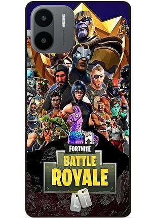 Силиконовый бампер чехол для xiaomi redmi a2 с рисунком фортнайт fortnite