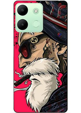 Силіконовий чохол бампер для infinix smart 7 hd з малюнком дід хіпстер
