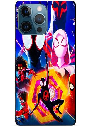 Силиконовый чехол бампер для iphone 13 pro с картинкой spider man человек паук