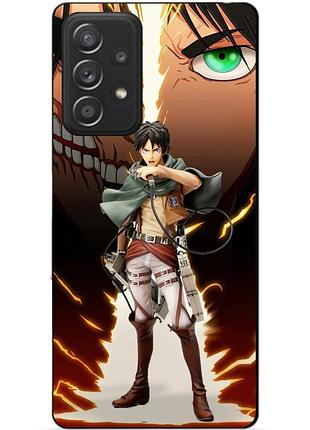 Чехол силиконовый бампер для samsung a32 с рисунком атака титанов attack on titan