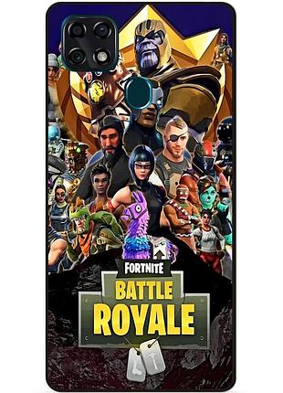 Чехол силиконовый бампер для zte blade 20 smart с рисунком фортнайт fortnite