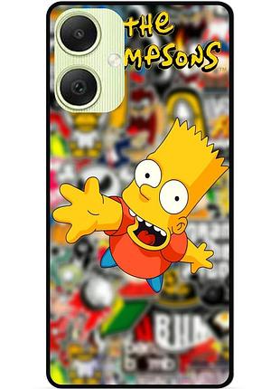 Чехол силиконовый бампер для samsung a04e с рисунком симпсоны simpsons бард
