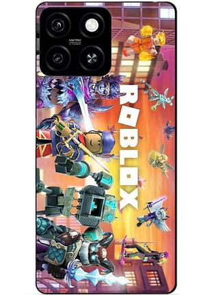 Чехол силиконовый бампер для zte blade a55 с картинкой роблокс roblox