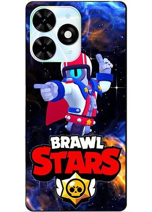 Чехол силиконовый бампер для infinix smart 8 plus (x6526) с героем космический бравл стью