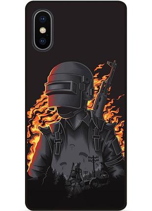 Силіконовий чохол бампер для iphone xs max з малюнком pubg пабг