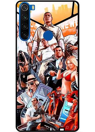 Чехол силиконовый бампер для xiaomi redmi note 8t гта gta