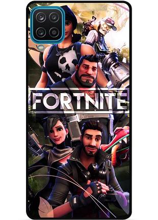 Силіконовий чохол бампер для samsung m12 з картинкою фортнайт fortnite