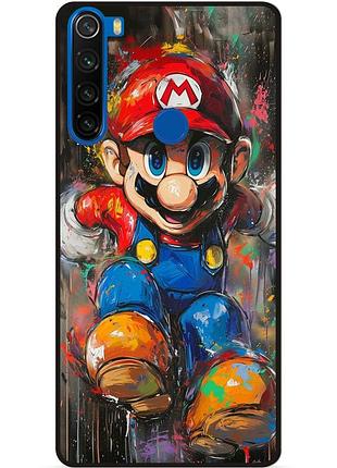 Чехол силиконовый бампер для xiaomi redmi note 8 с рисунком марио marvel mario
