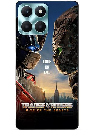 Силіконовий чохол бампер для huawei honor x6a з малюнком звіробої трансформери transformers