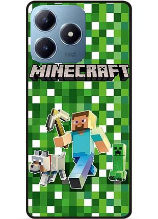 Силіконовий чохол бампер для realme c63 стів minecraft кріпер майнкрафт