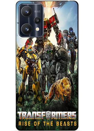 Силиконовый чехол бампер для realme 9 pro звероботы трансформеры transformers