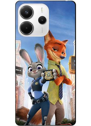 Чехол силиконовый бампер для xiaomi redmi note 14 с рисунком джуди зверополис zootopia