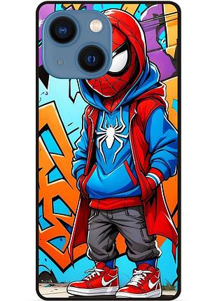 Силіконовий бампер чохол для iphone 15 plus з малюнком spider man marvel человек паук
