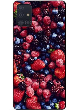 Силіконовий чохол бампер для samsung m31s з малюнком ягоди