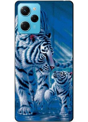 Силиконовый чехол бампер для xiaomi redmi note 12 pro speed edition с рисунком тигры