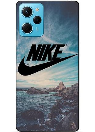 Силиконовый чехол бампер для xiaomi redmi note 12 pro speed edition с рисунком найк