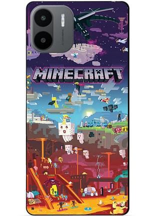 Силиконовый чехол бампер для xiaomi redmi a2 / a1 игра minecraft майнкрафт