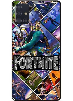 Чехол силиконовый бампер для samsung a71 с картинкой фортнайт fortnite