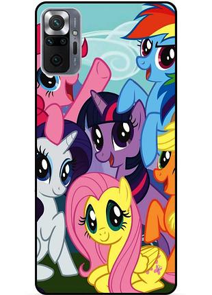 Силиконовый бампер чехол для xiaomi redmi note 10 pro с рисунком мой маленький пони my litle pony