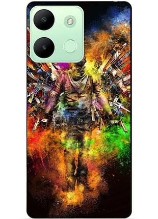 Силіконовий чохол бампер для infinix smart 7 hd з малюнком воїн контр-страйк counter-strike