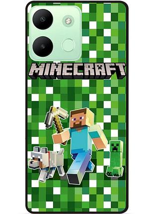 Силіконовий чохол бампер для infinix smart 7 hd стів minecraft кріпер майнкрафт