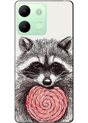 Силіконовий чохол бампер для infinix smart 7 hd з малюнком єнот