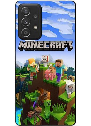 Силіконовий чохол бампер для samsung a32 з малюнком minecraft майнкрафт