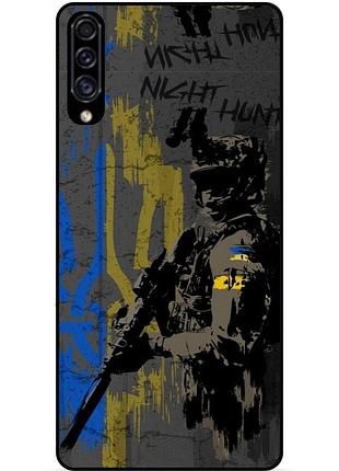 Силіконовий чохол бампер для samsung a30s з малюнком зсу украина night hunter