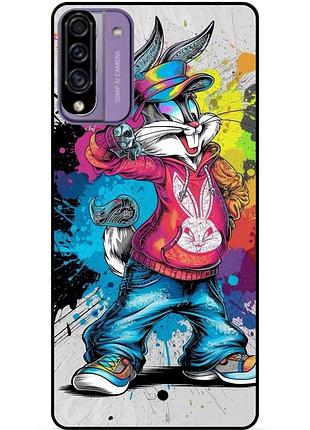 Чехол силиконовый бампер для samsung m11 с рисунком багз банни disney