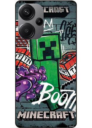 Силіконовий чохол бампер для xiaomi redmi note 13 pro plus 5g з малюнком майнкрафт minecraft
