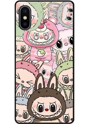 Силиконовый чехол бампер для iphone x 10 с рисунком лабубу labubu