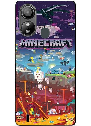 Силіконовий чохол бампер для zte blade l220 гра minecraft майнкрафт