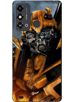 Силіконовий чохол бампер для zte blade a53 з малюнком бамблбі bumblebee трансформери